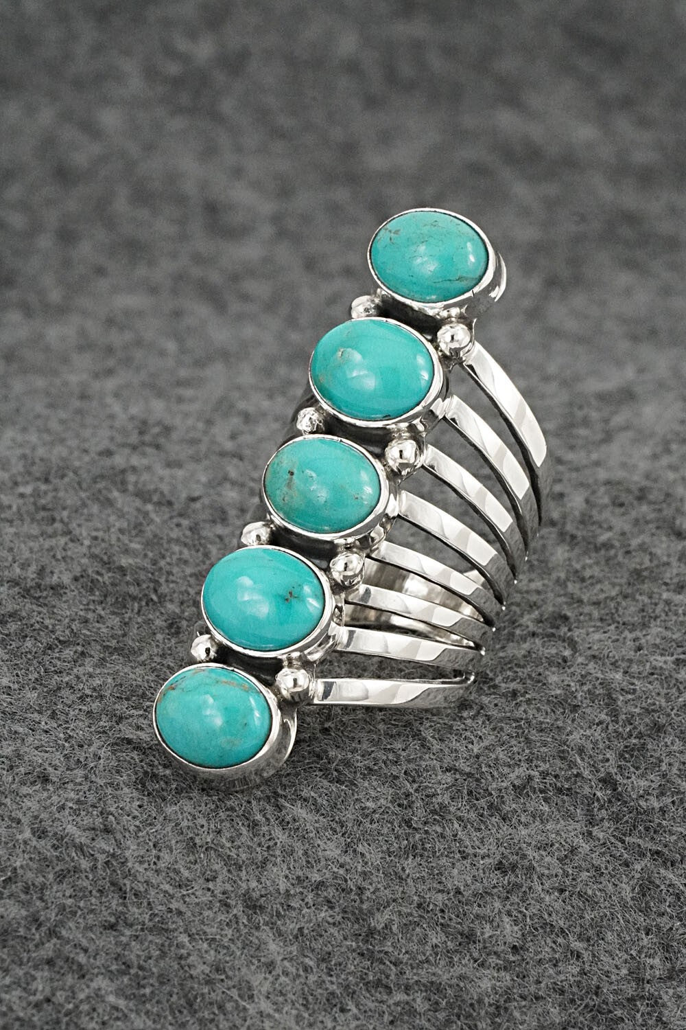 Turquoise & Sterling Silver Ring - Thomas Yazzie - Size 9