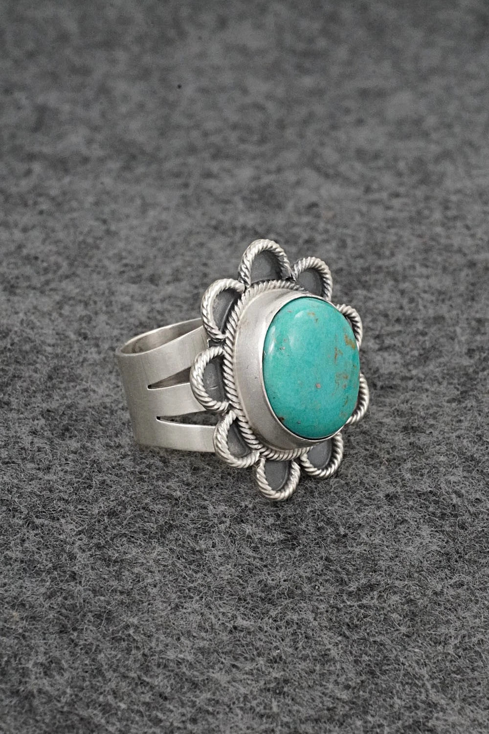 Turquoise & Sterling Silver Ring - Darrin Livingston - Size 7