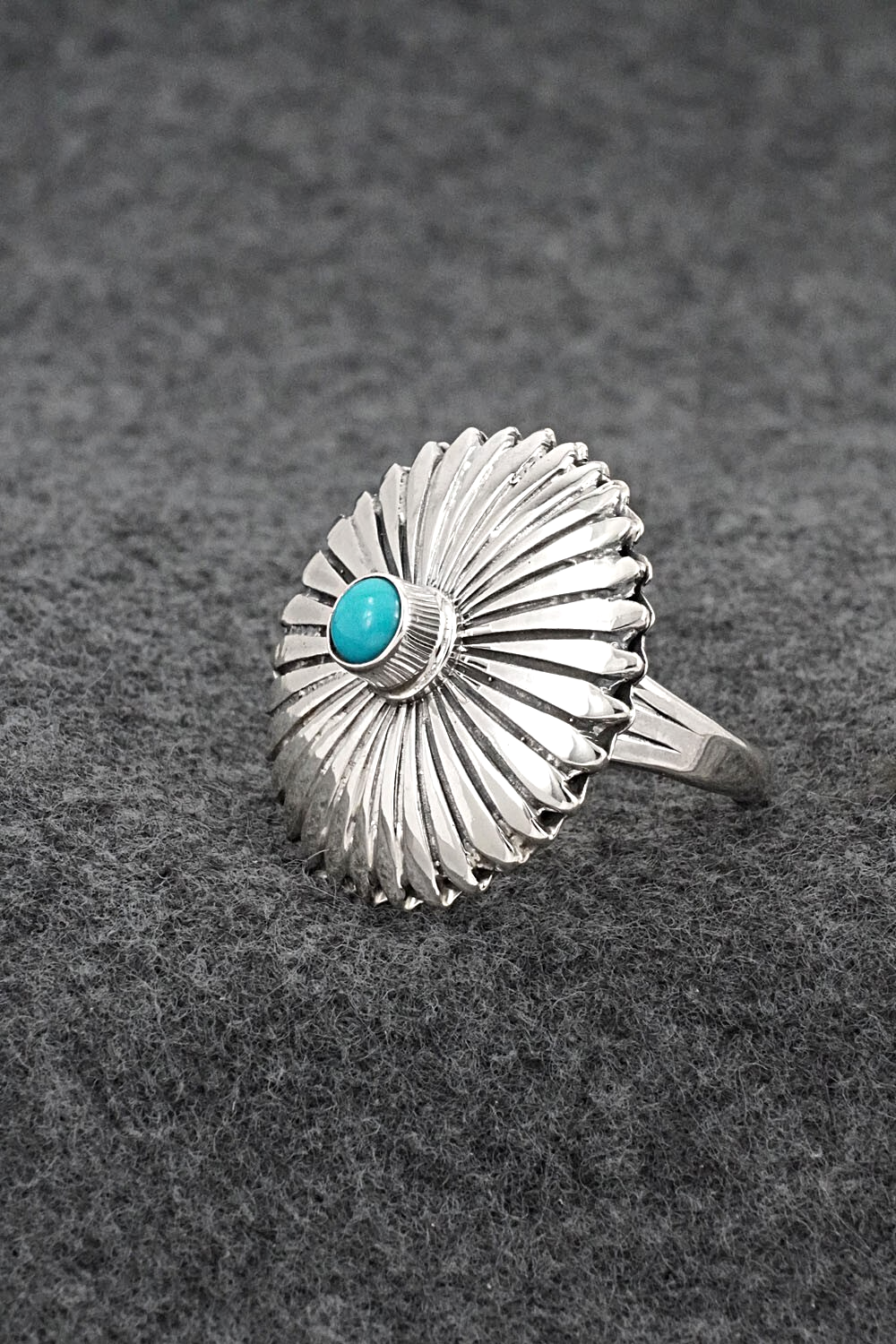 Turquoise & Sterling Silver Ring - Alice Rose Saunders - Size 8.5