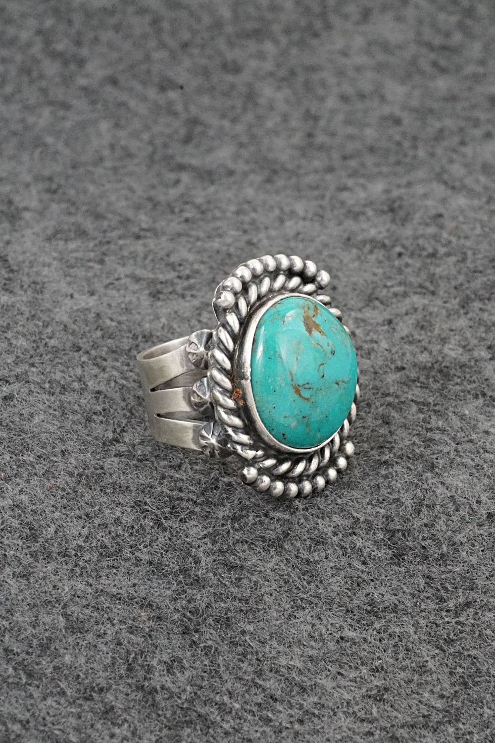 Turquoise & Sterling Silver Ring - Darrin Livingston - Size 7