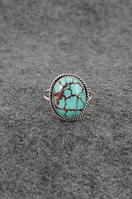 Turquoise & Sterling Silver Ring - Eugene Gruber - Size 9.5
