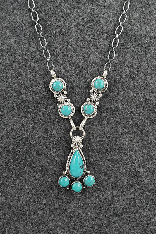 Turquoise & Sterling Silver Necklace - Verley Betone