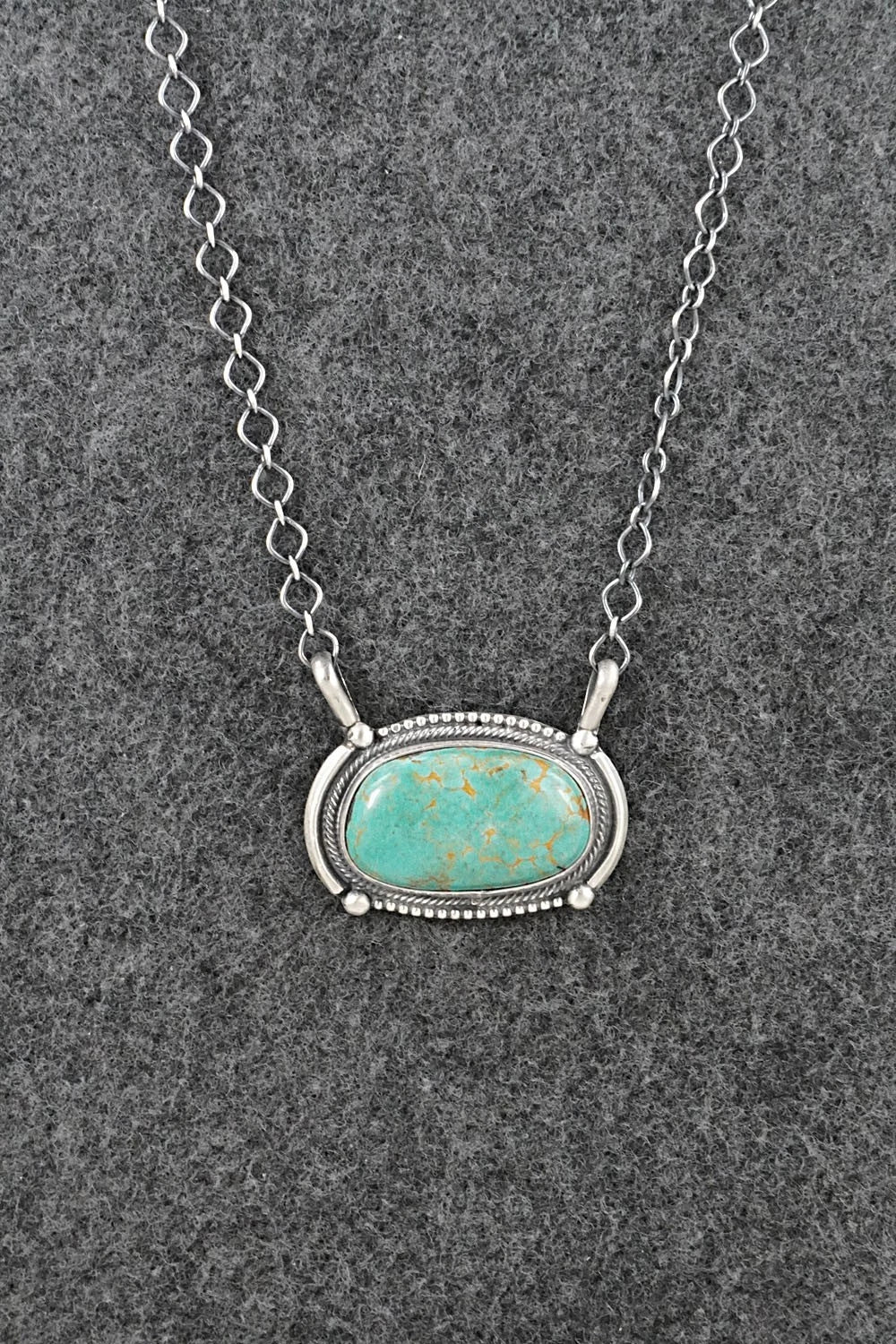 Turquoise & Sterling Silver Necklace - Bobby Johnson
