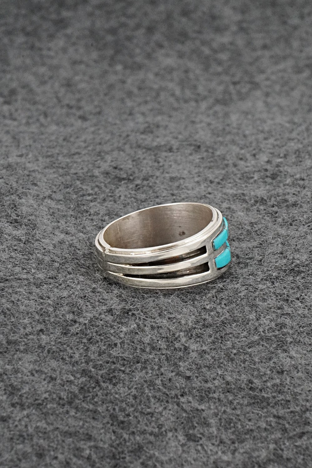 Turquoise & Sterling Silver Ring - Wilbert Muskett Jr. - Size 9.5