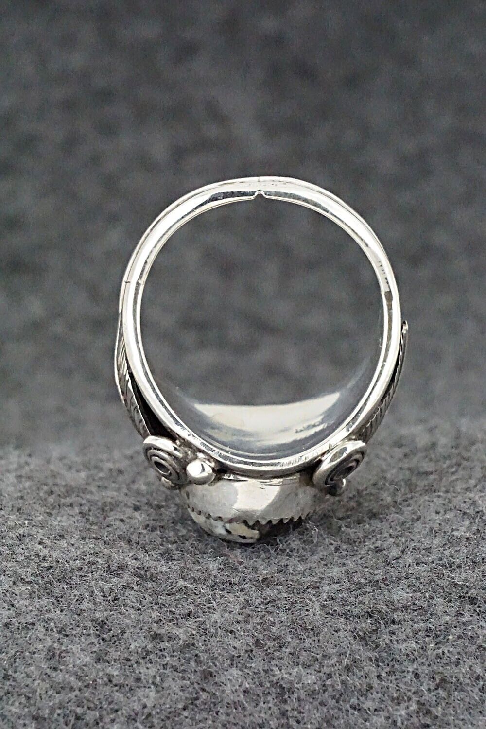 White Buffalo & Sterling Silver Ring - Davey Morgan - Size 13.5