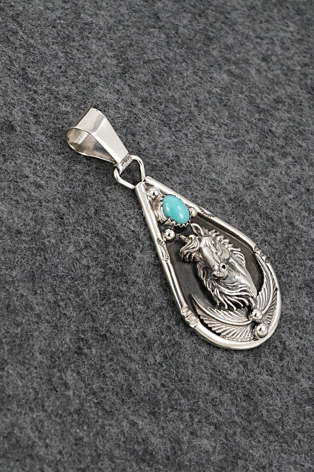 Turquoise & Sterling Silver Pendant - Darrell Morgan
