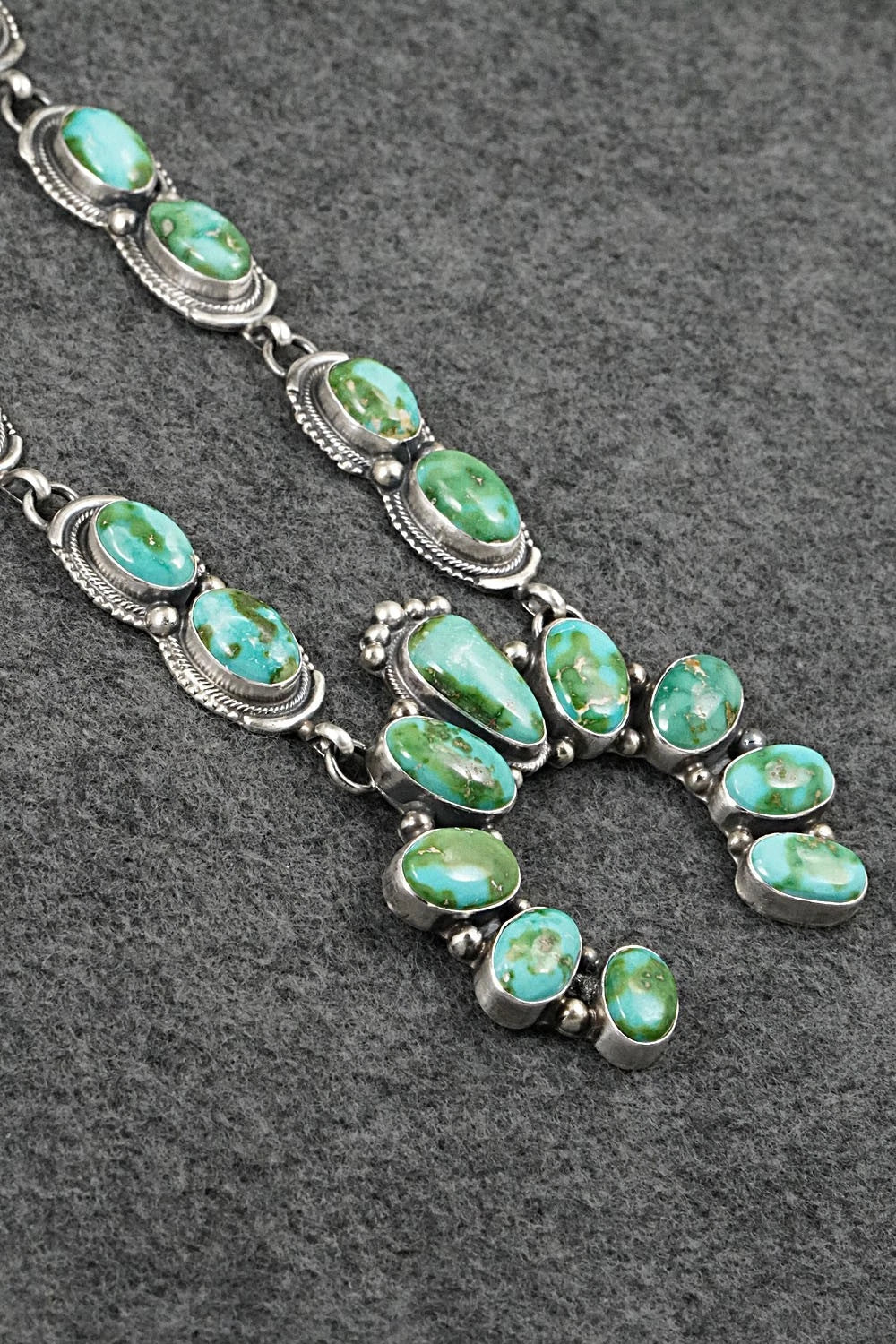 Turquoise & Sterling Silver Squash Blossom Set - Kathleen Livingston