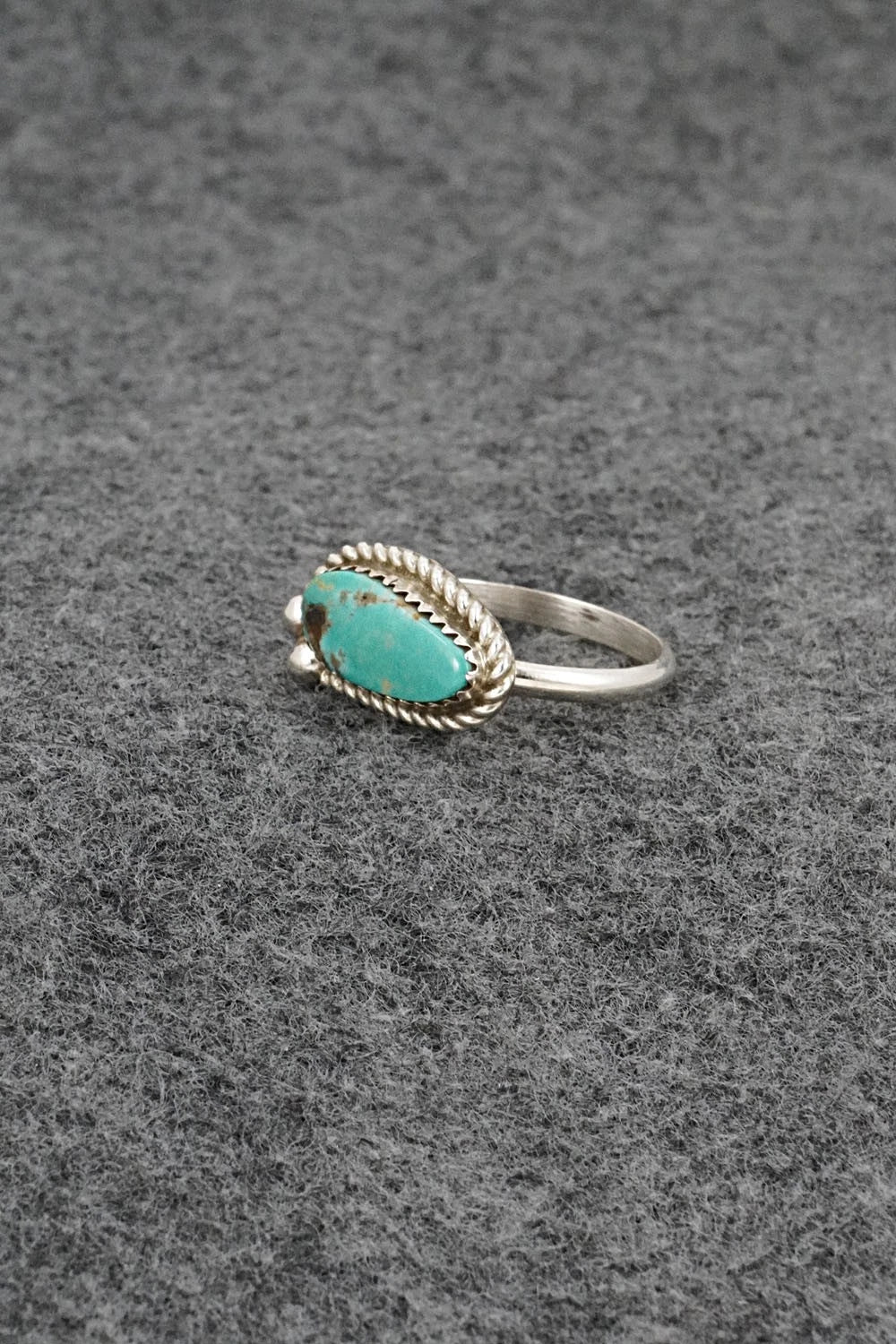 Turquoise & Sterling Silver Ring - Priscilla Reeder - Size 8