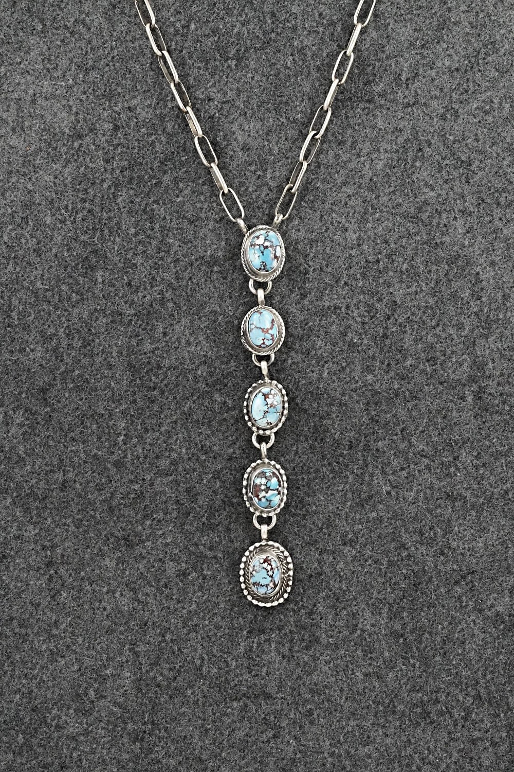 Turquoise & Sterling Silver Necklace - Bobby Johnson