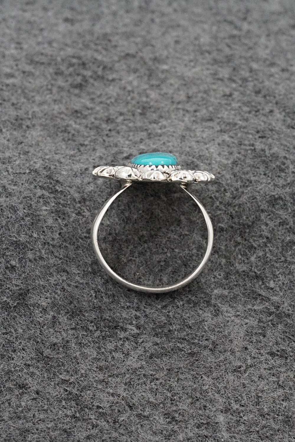 Turquoise & Sterling Silver Ring - Darius Arviso - Size 9