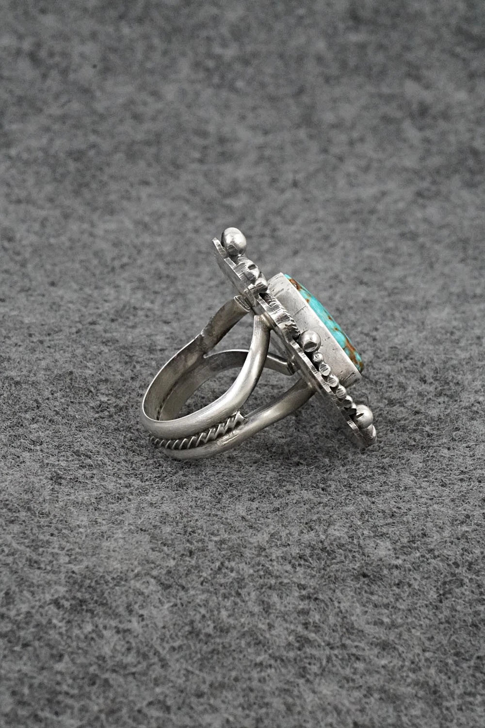 Turquoise & Sterling Silver Ring - Rosita Calladitto - Size 8
