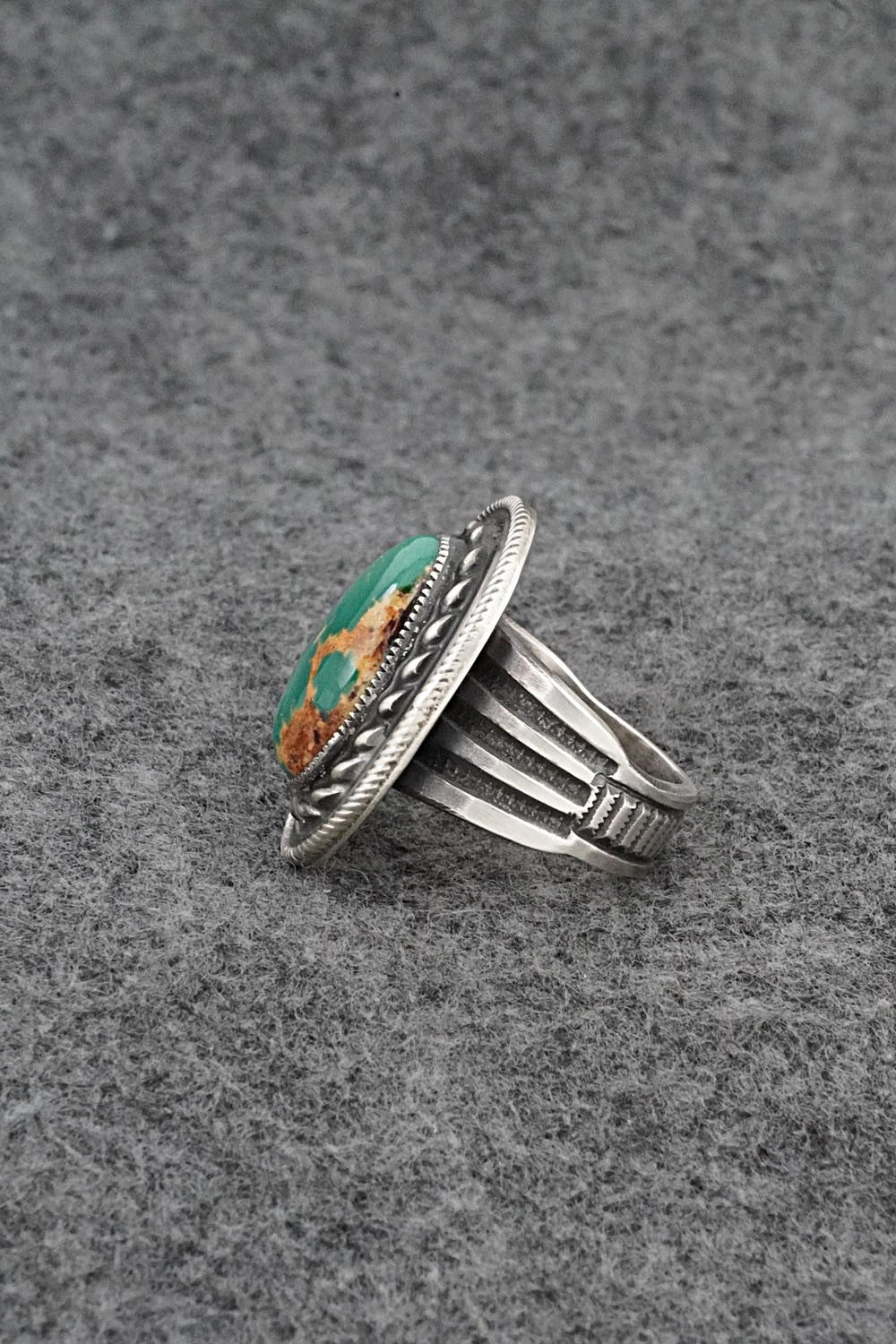 Turquoise & Sterling Silver Ring - Calvin Martinez - Size 7