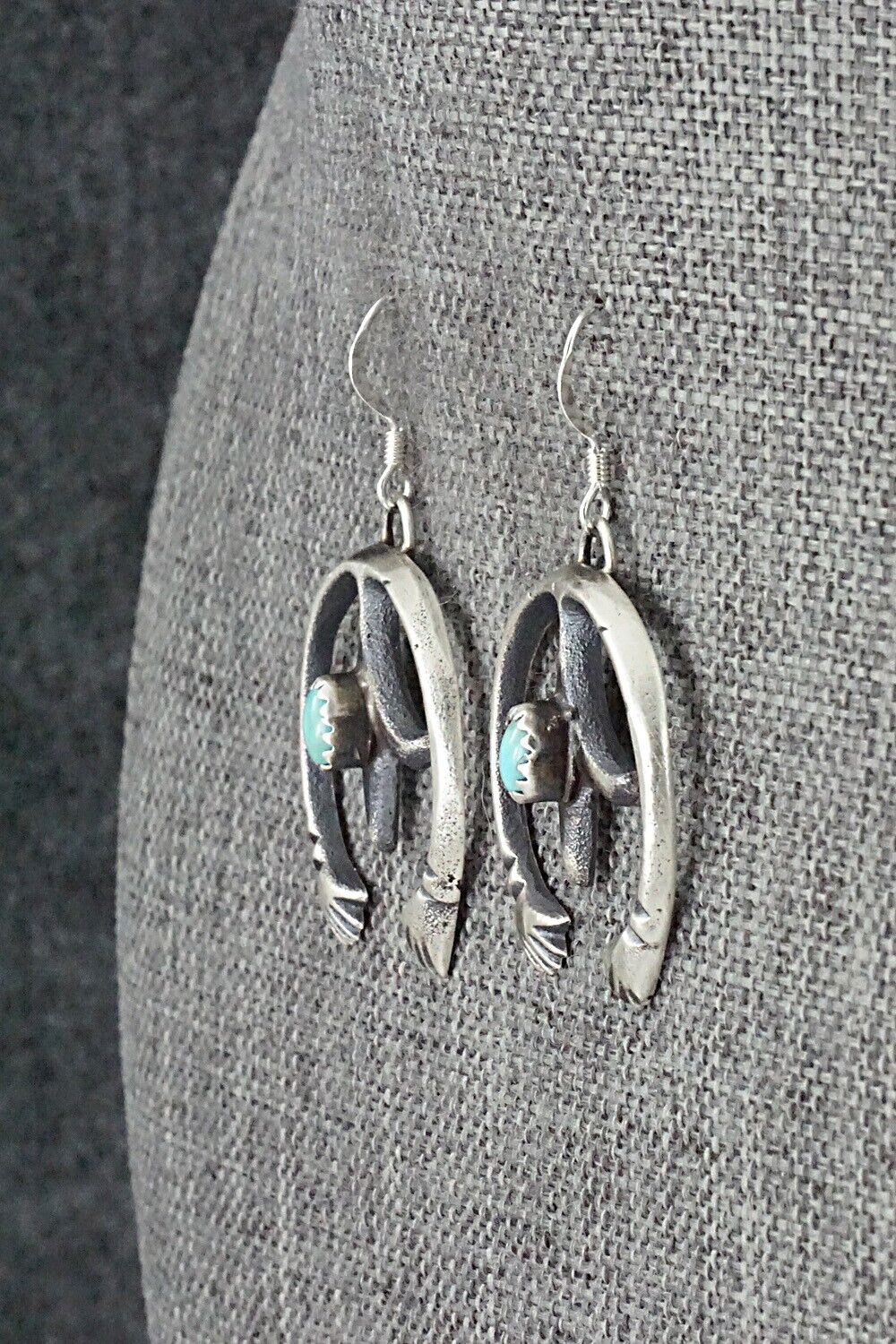 Turquoise & Sterling Silver Earrings - Martha Cayatiento