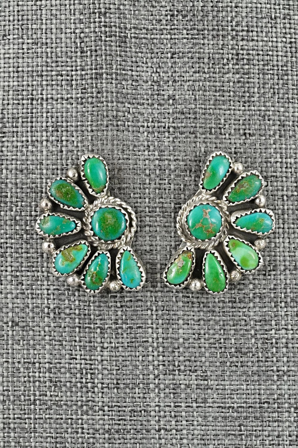 Turquoise & Sterling Silver Earrings - Justina Wilson