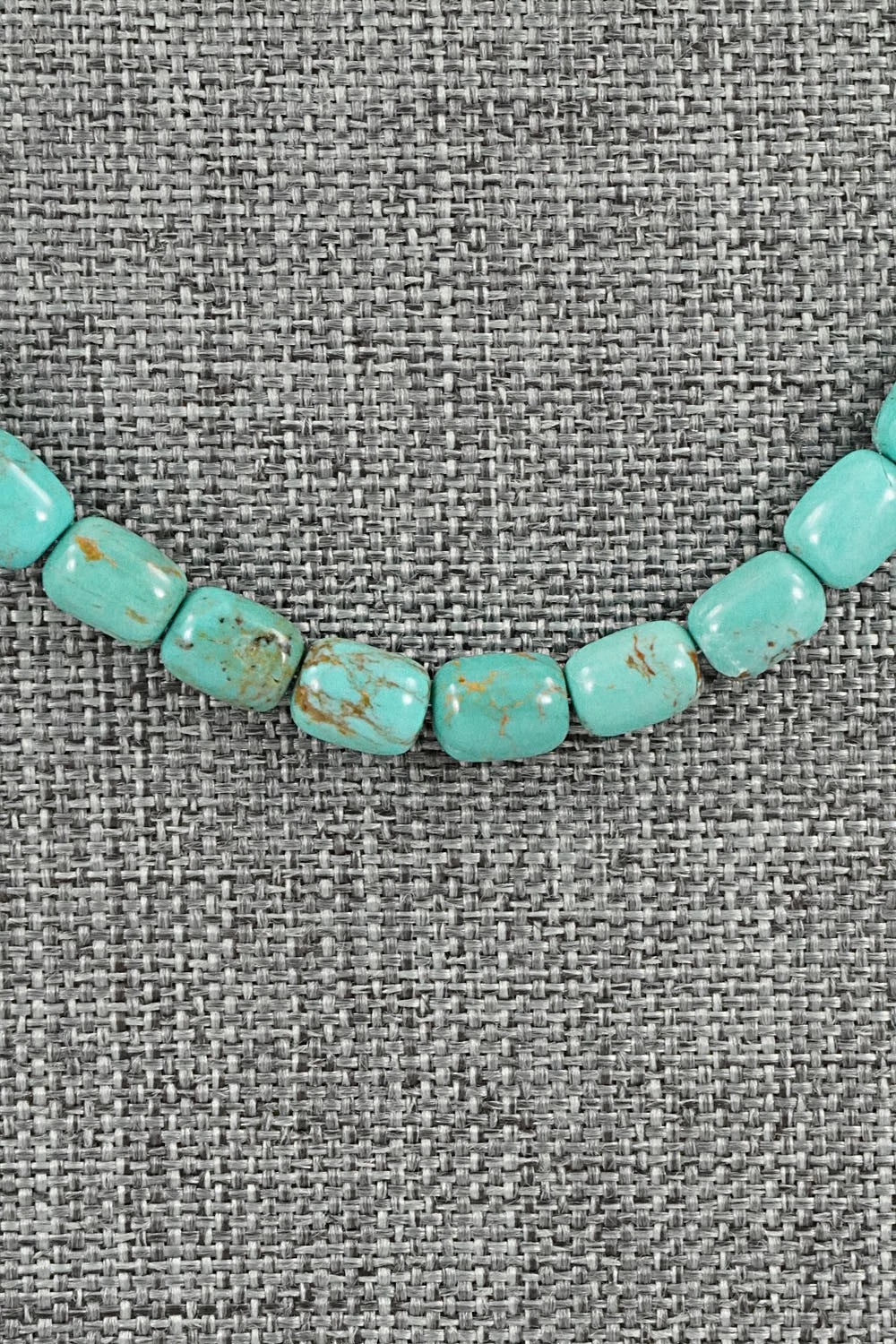 Turquoise & Sterling Silver Necklace 18" - Doreen Jake