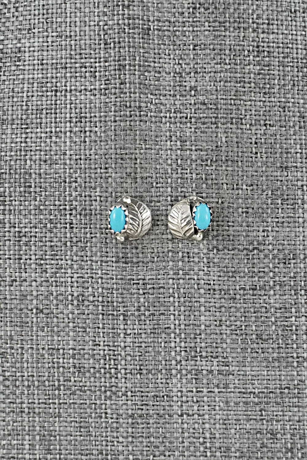 Turquoise & Sterling Silver Earrings - Roselene Joe