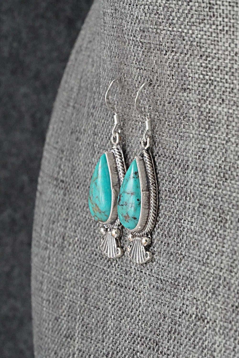 Turquoise & Sterling Silver Earrings - Verley Betone