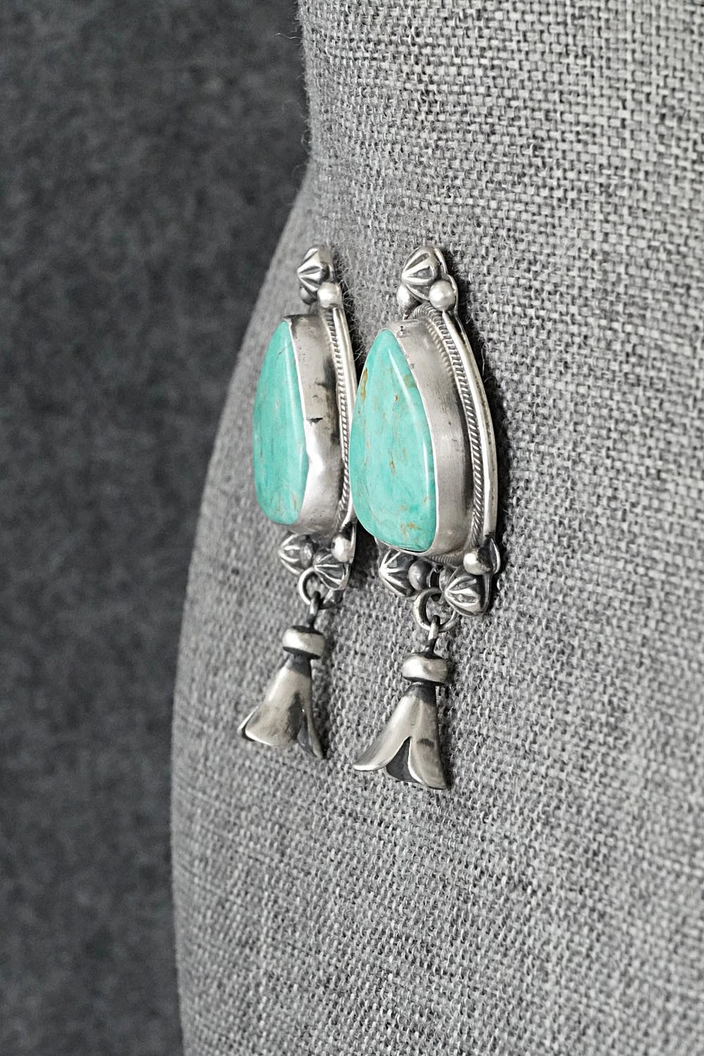 Turquoise & Sterling Silver Earrings - Bobby Johnson