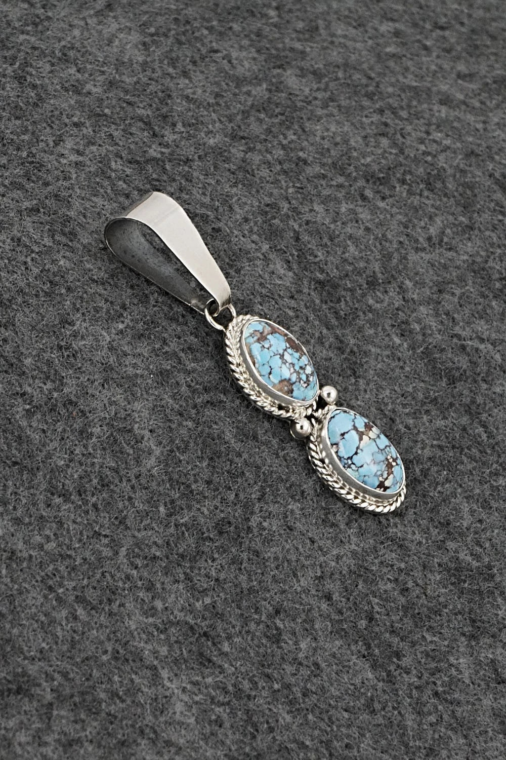 Turquoise & Sterling Silver Pendant - Eugene Gruber