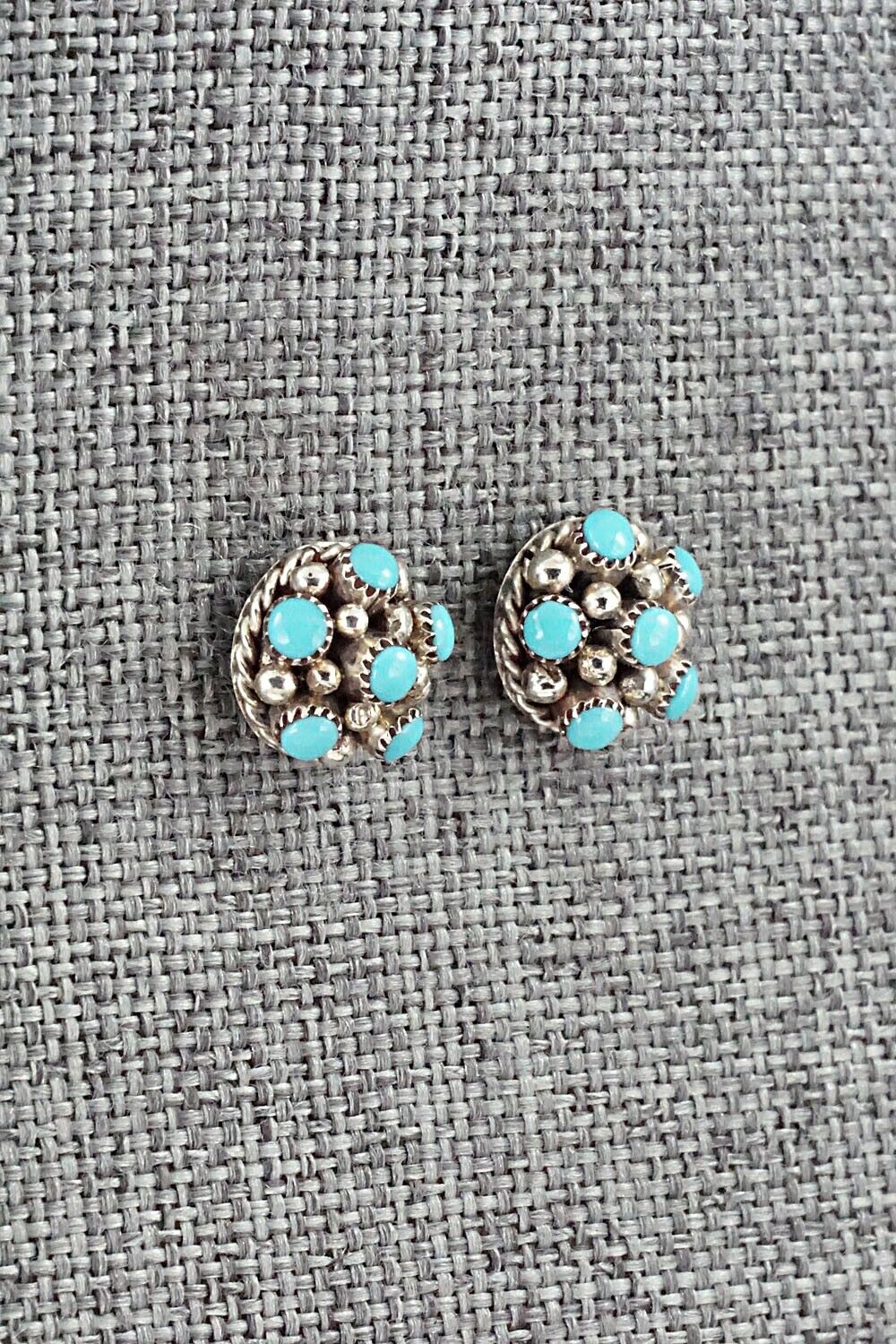 Turquoise & Sterling Silver Earrings - Dickie Charlie