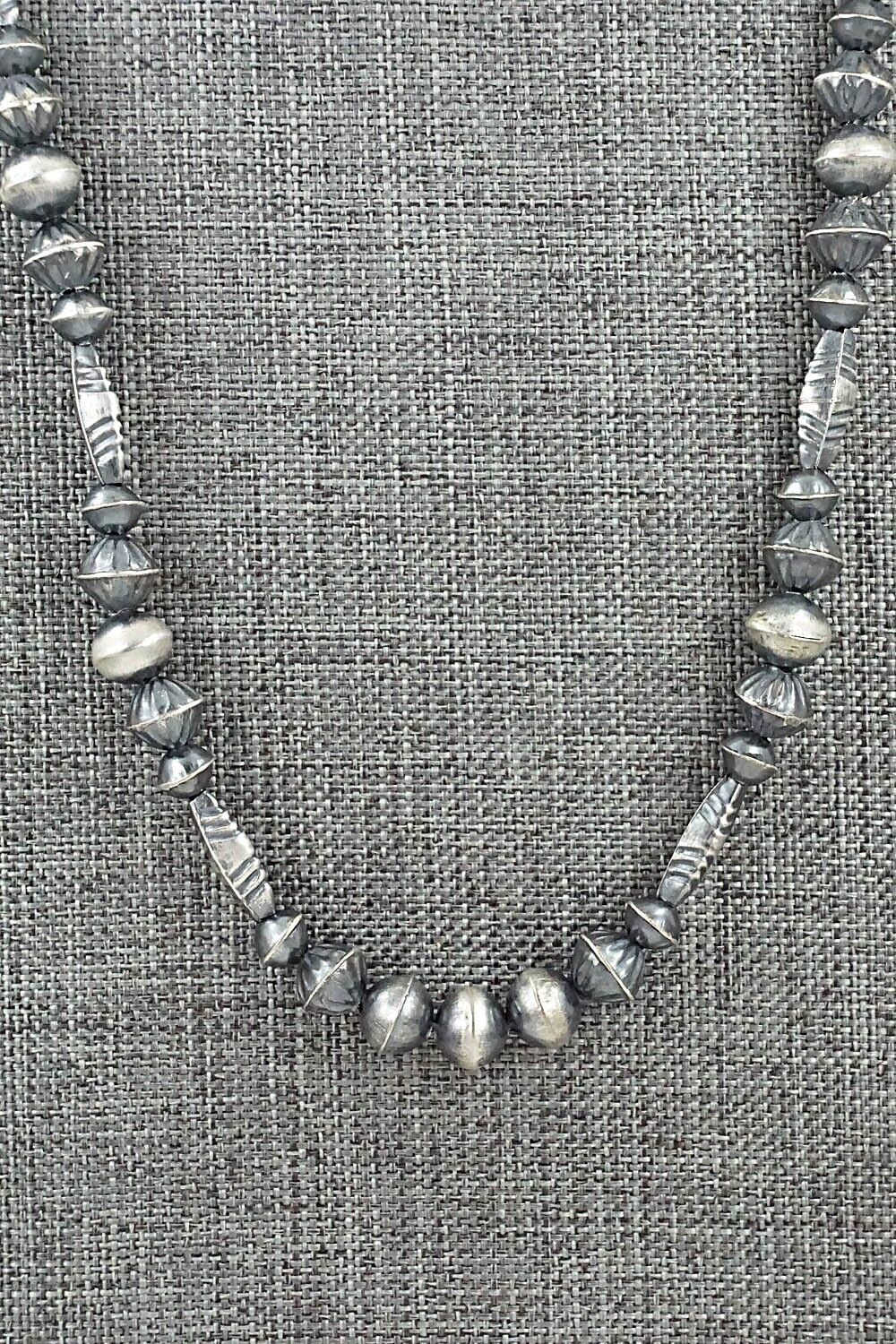 Sterling Silver Navajo Pearl Necklace 30" - Vintage