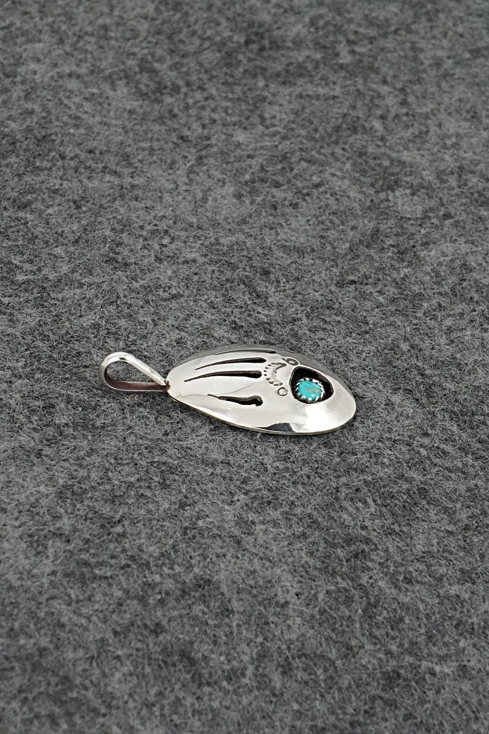 Turquoise & Sterling Silver Pendant - Ervin Begay