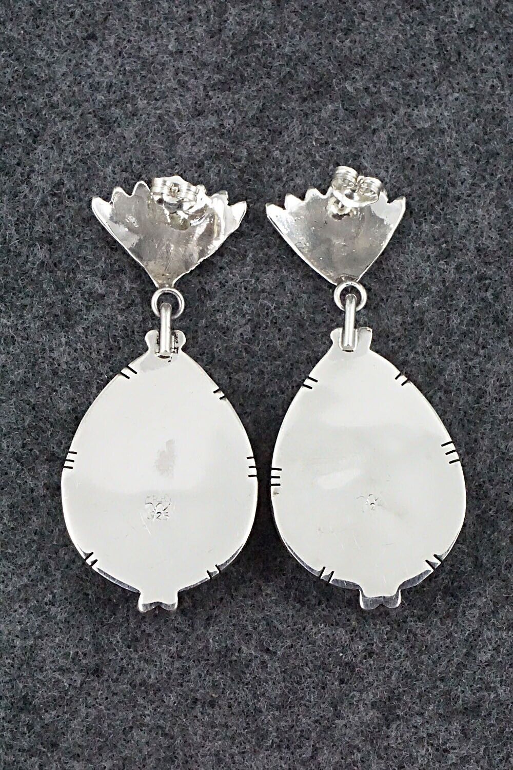 White Buffalo & Sterling Silver Earrings - Annie Spencer