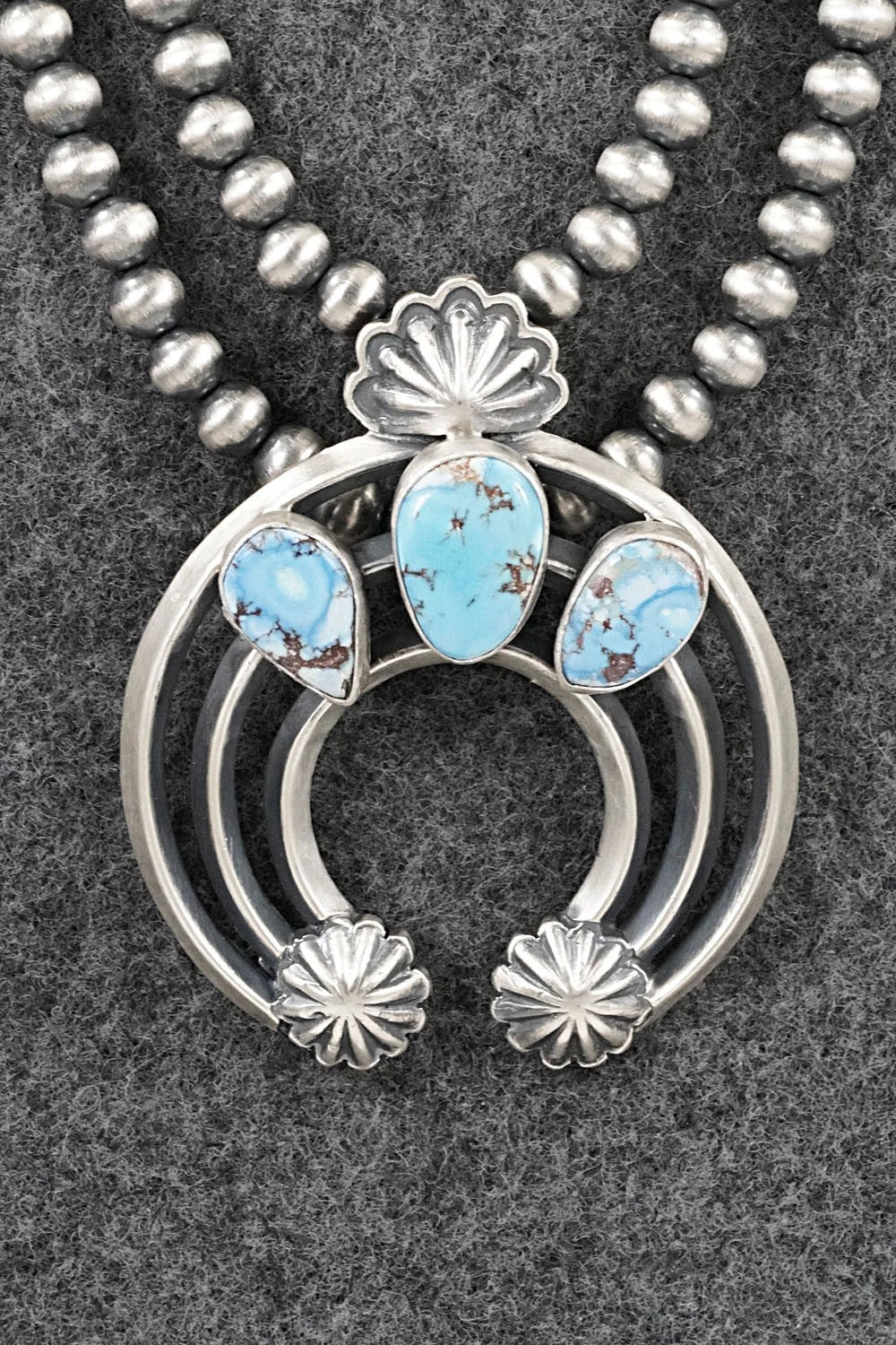 Turquoise & Sterling Silver Necklace - Davey Morgan