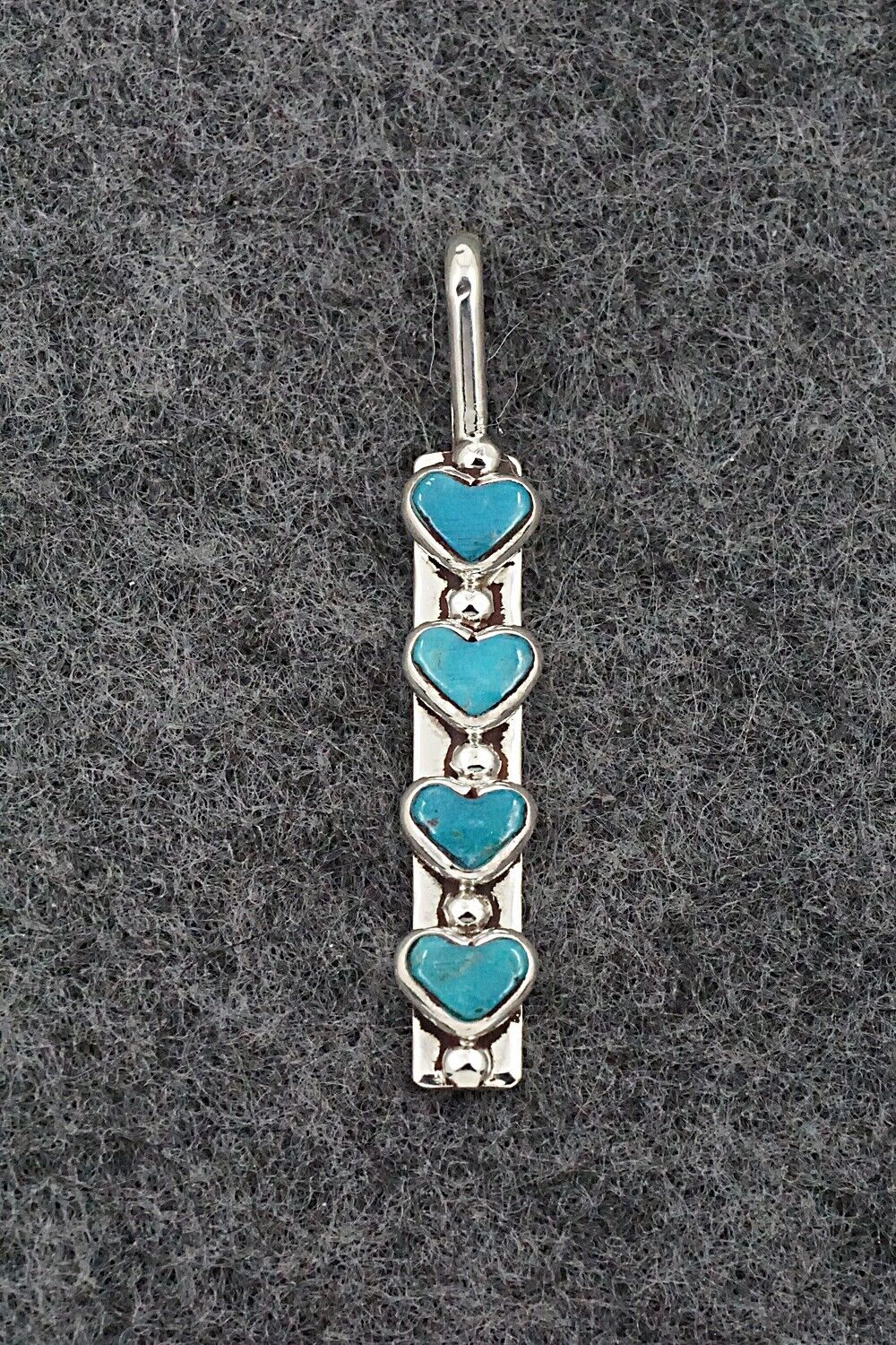 Turquoise & Sterling Silver Pendant - Kallen Kallestewa