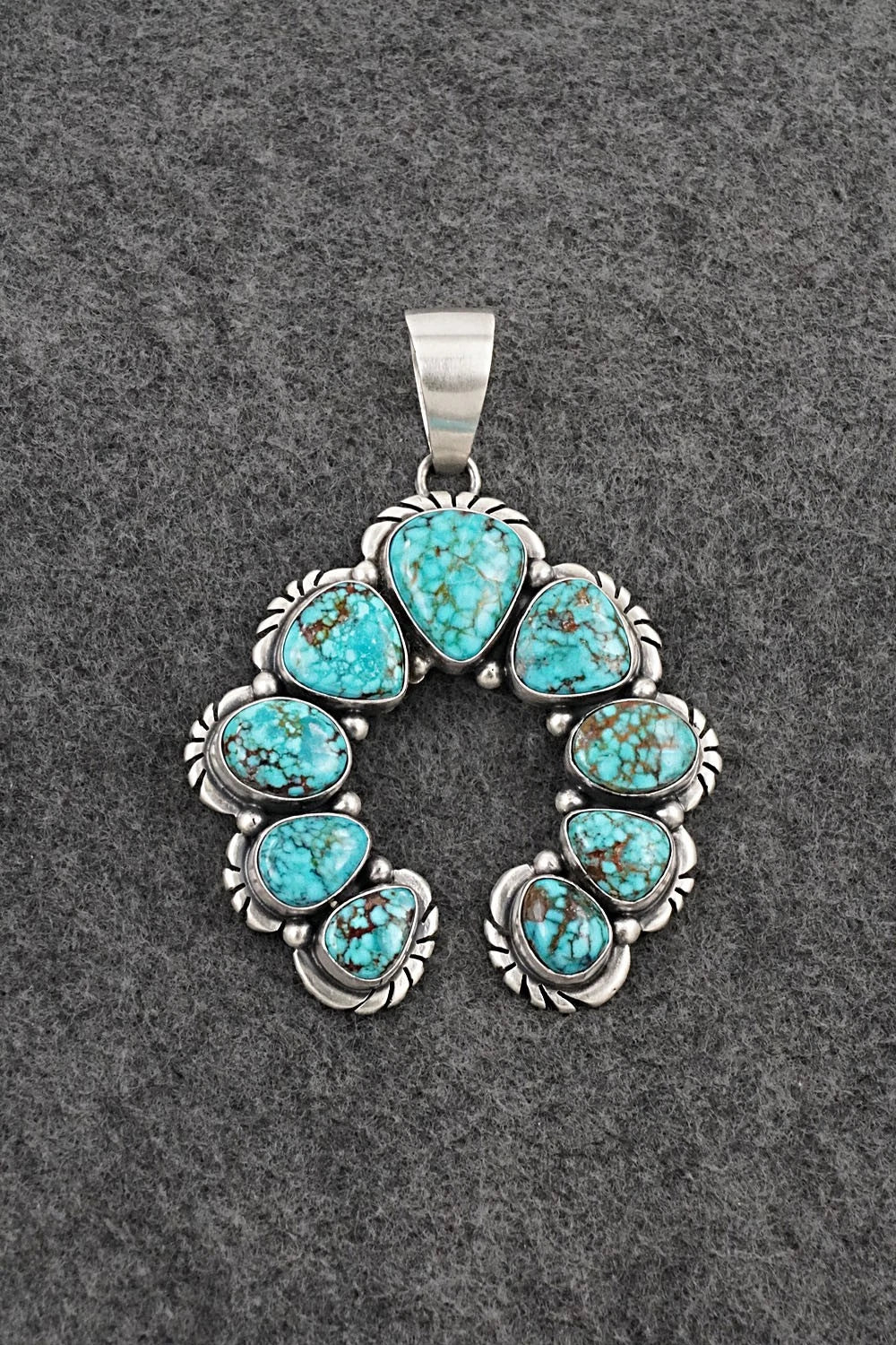 Turquoise & Sterling Silver Pendant - Mark Yazzie