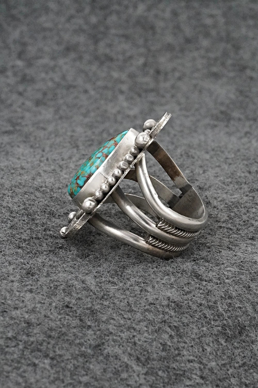 Turquoise & Sterling Silver Ring - Michael Calladitto - Size 9
