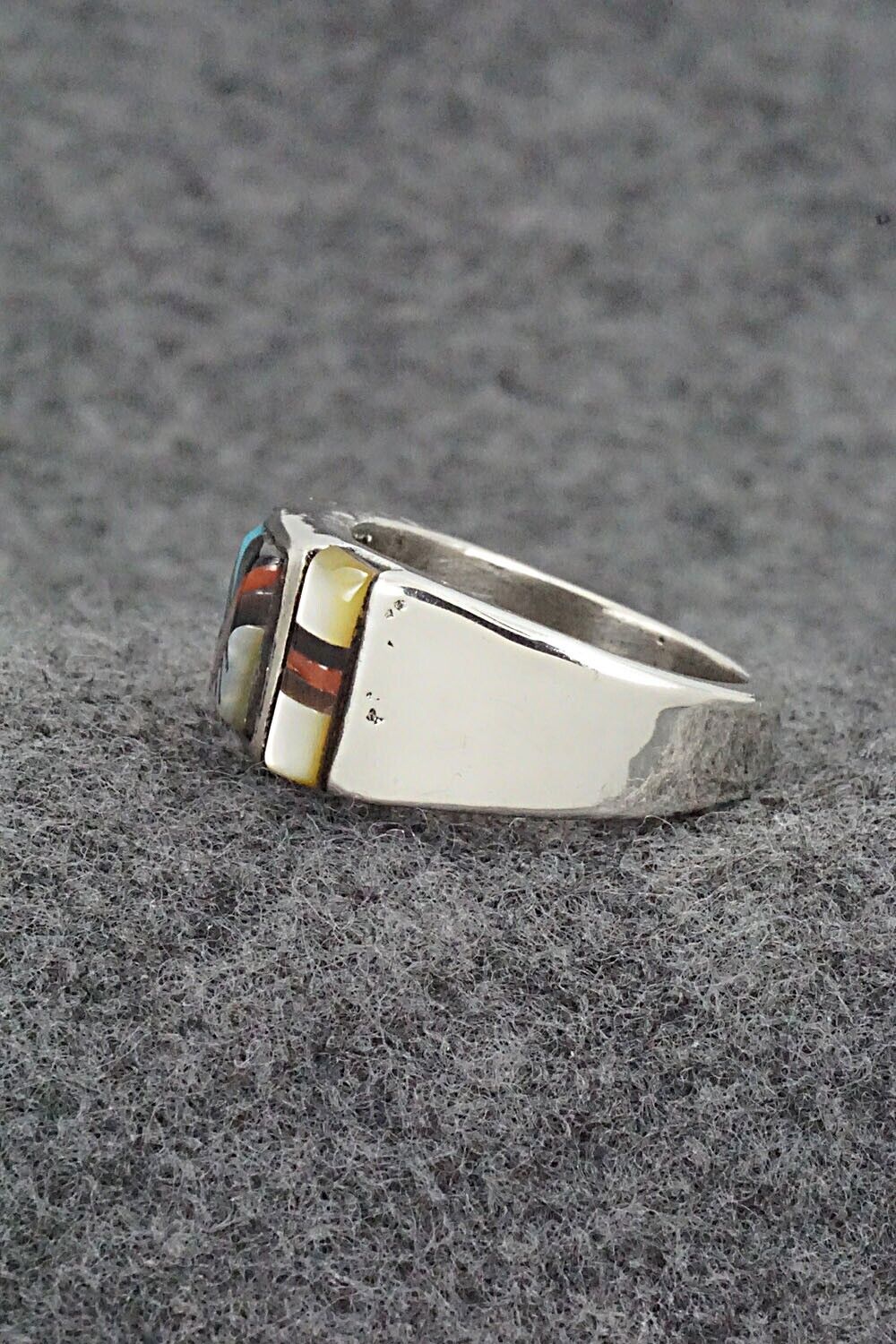 Multi Stone & Sterling Silver Ring - Leslie Lamy - Size 9.5