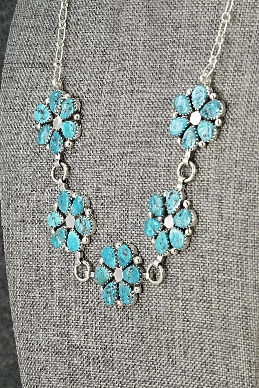 Turquoise & Sterling Silver Necklace - Anthony Brown
