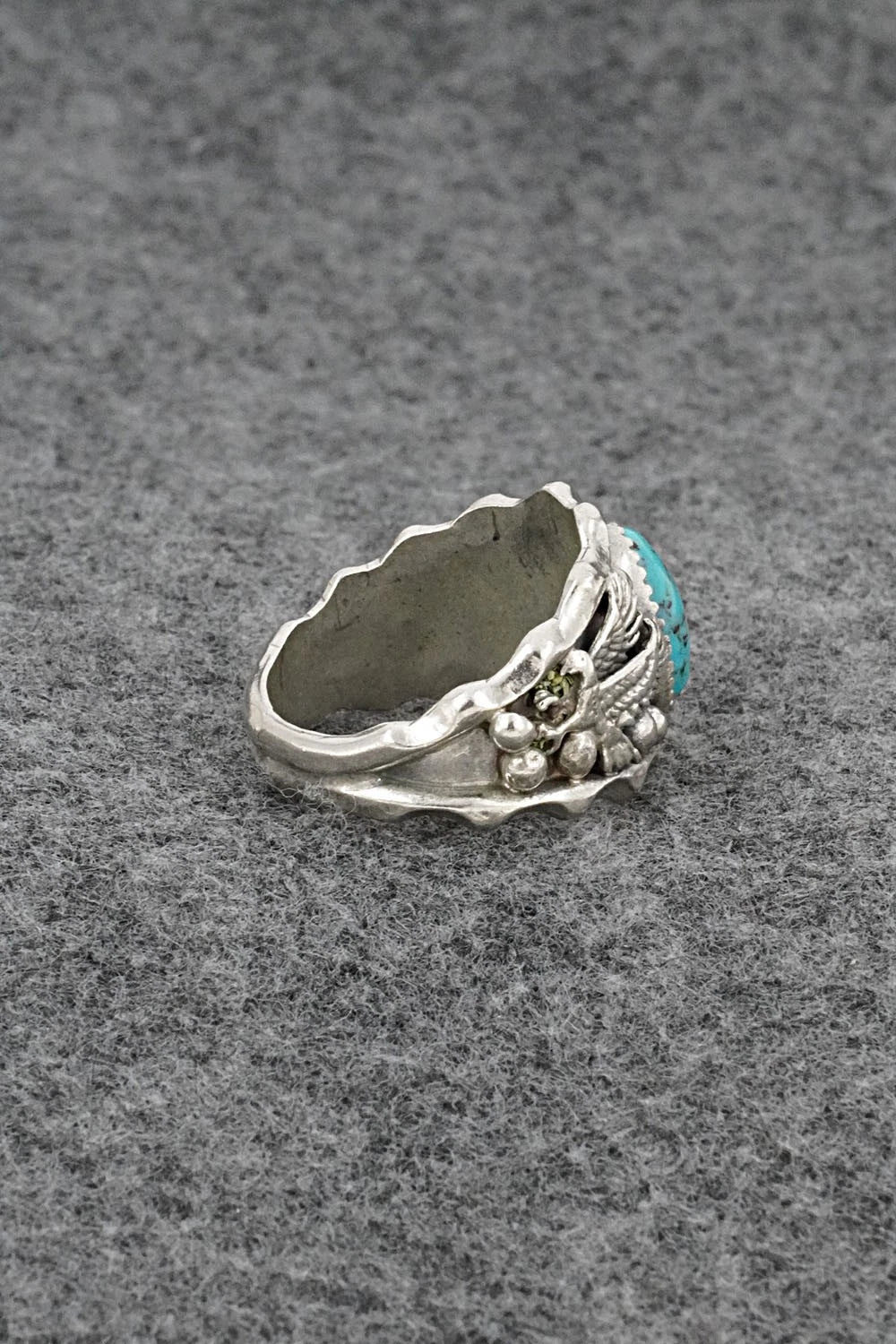 Turquoise & Sterling Silver Ring - Genevieve Francisco - Size 11