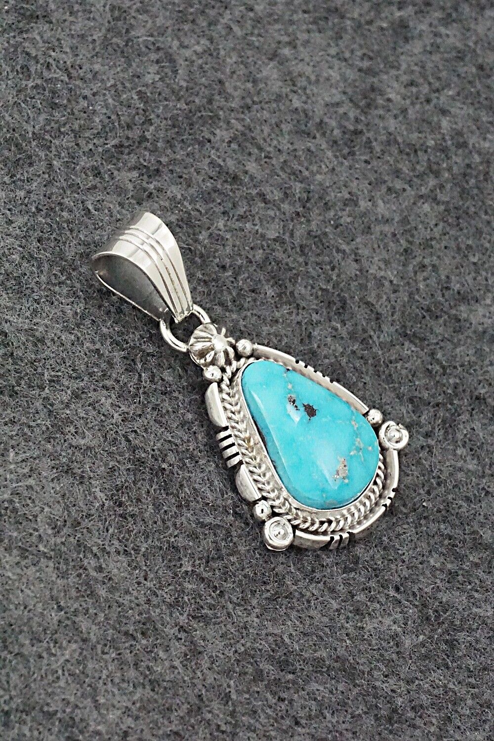 Turquoise & Sterling Silver Pendant - Daniel Benally