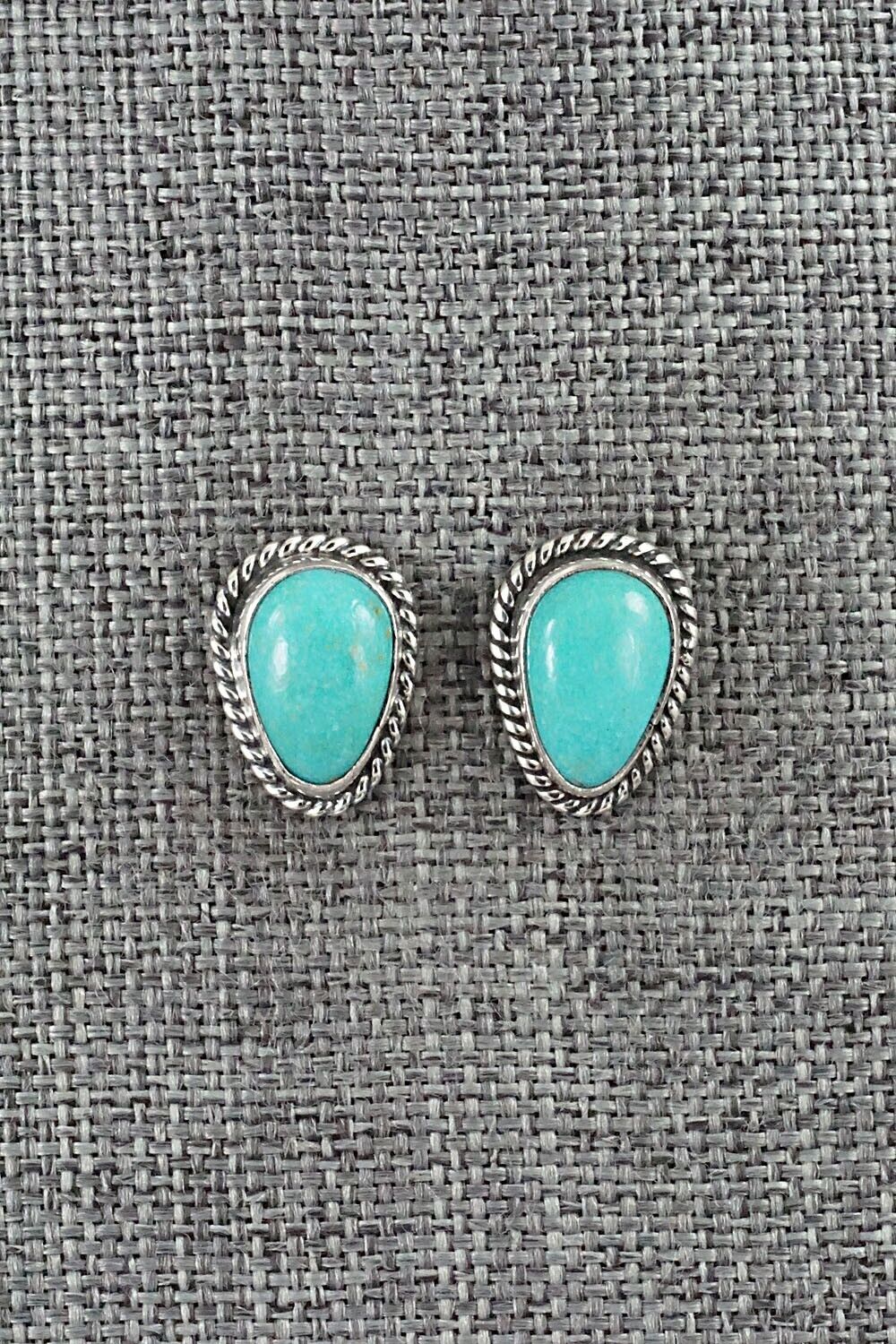 Turquoise & Sterling Silver Earrings - Marco Begaye