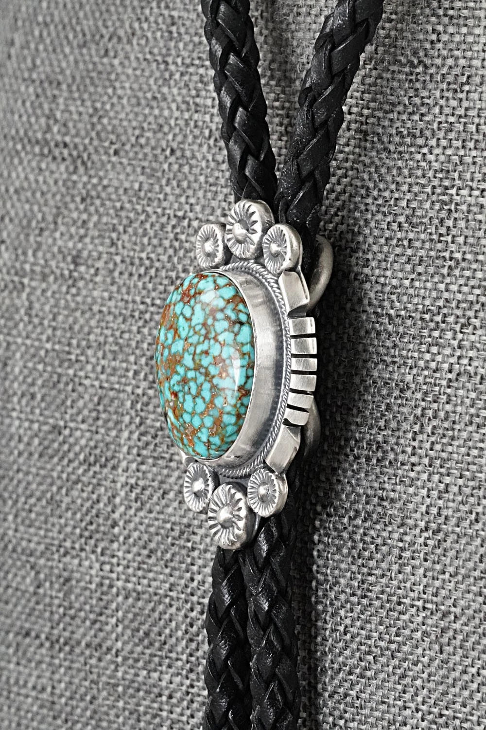 Turquoise & Sterling Silver Bolo Tie - Bob Becenti