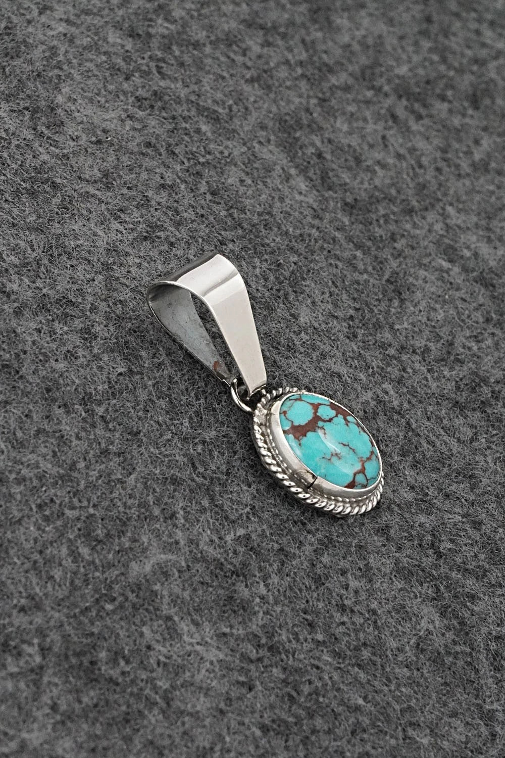 Turquoise & Sterling Silver Pendant - Eugene Gruber