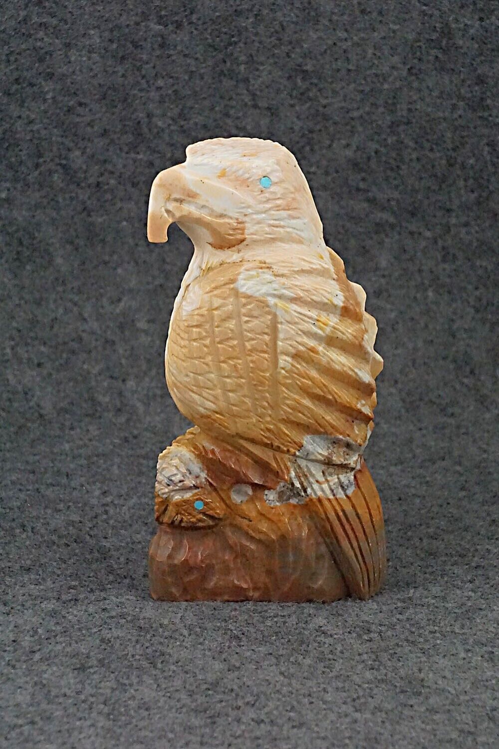 Eagle with Fish Zuni Fetish Carving - Tony Mackel