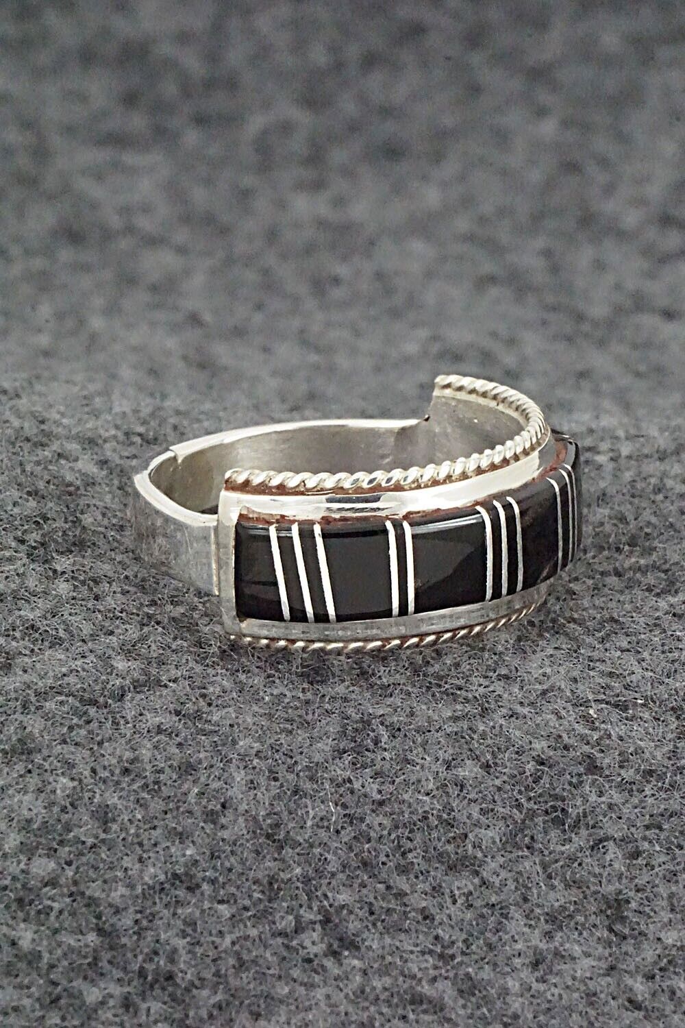 Onyx & Sterling Silver Ring - Deirdre Luna Panteah - Size 13.5