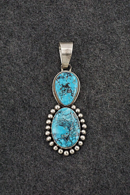 Turquoise & Sterling Silver Pendant - Bobby Johnson