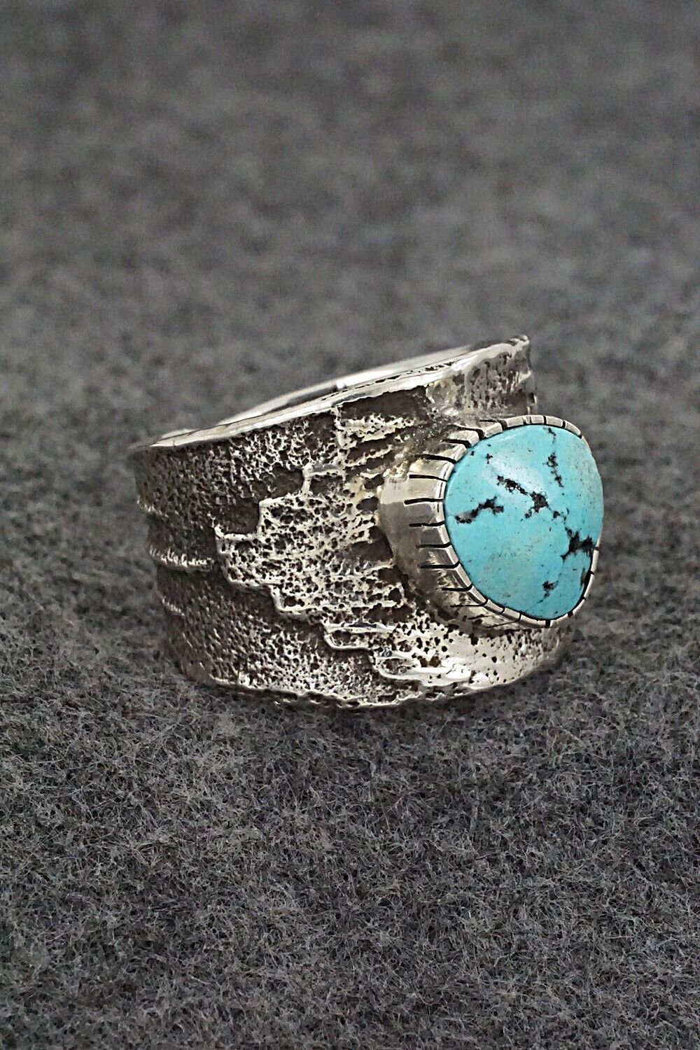 Turquoise & Sterling Silver Ring - Cody Begay - Size 12