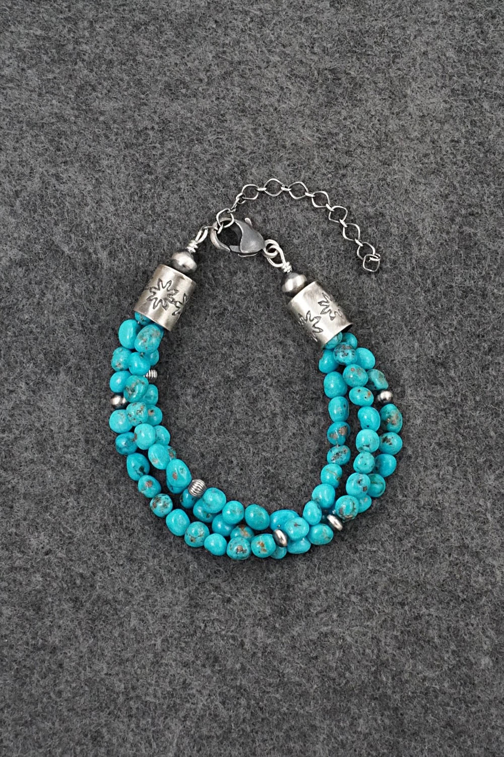 Turquoise & Sterling Silver Bracelet - Theresa Skeets
