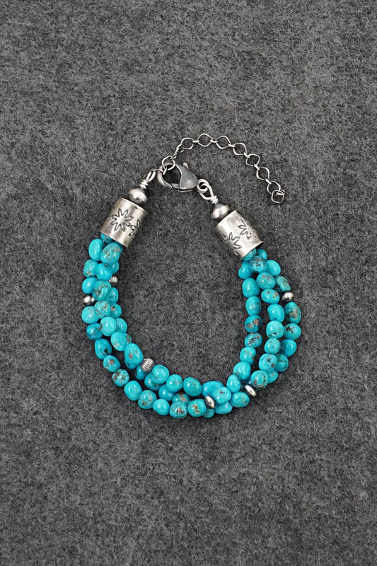 Turquoise & Sterling Silver Bracelet - Theresa Skeets