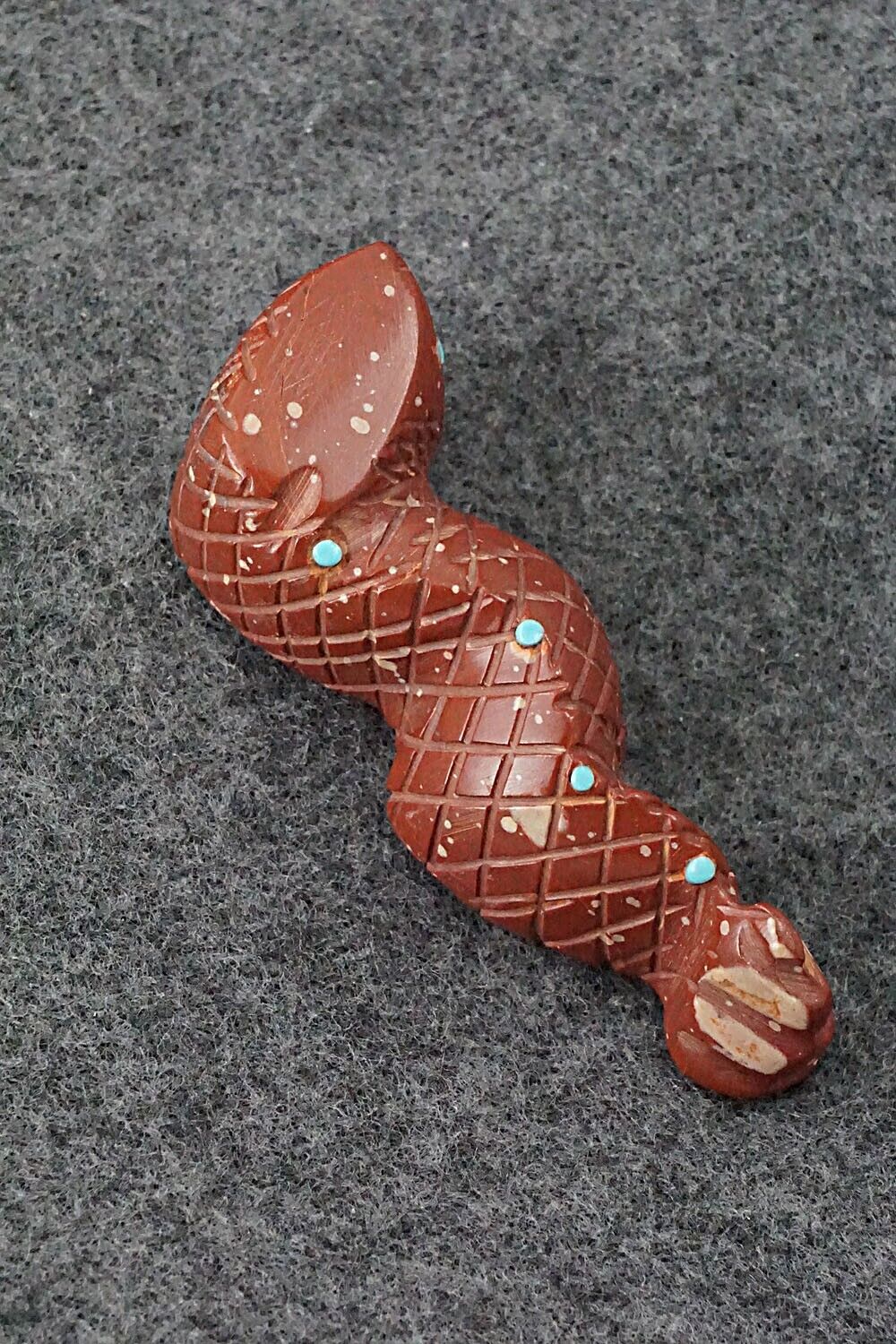Snake Zuni Fetish Carving - Gilbert Lonjose