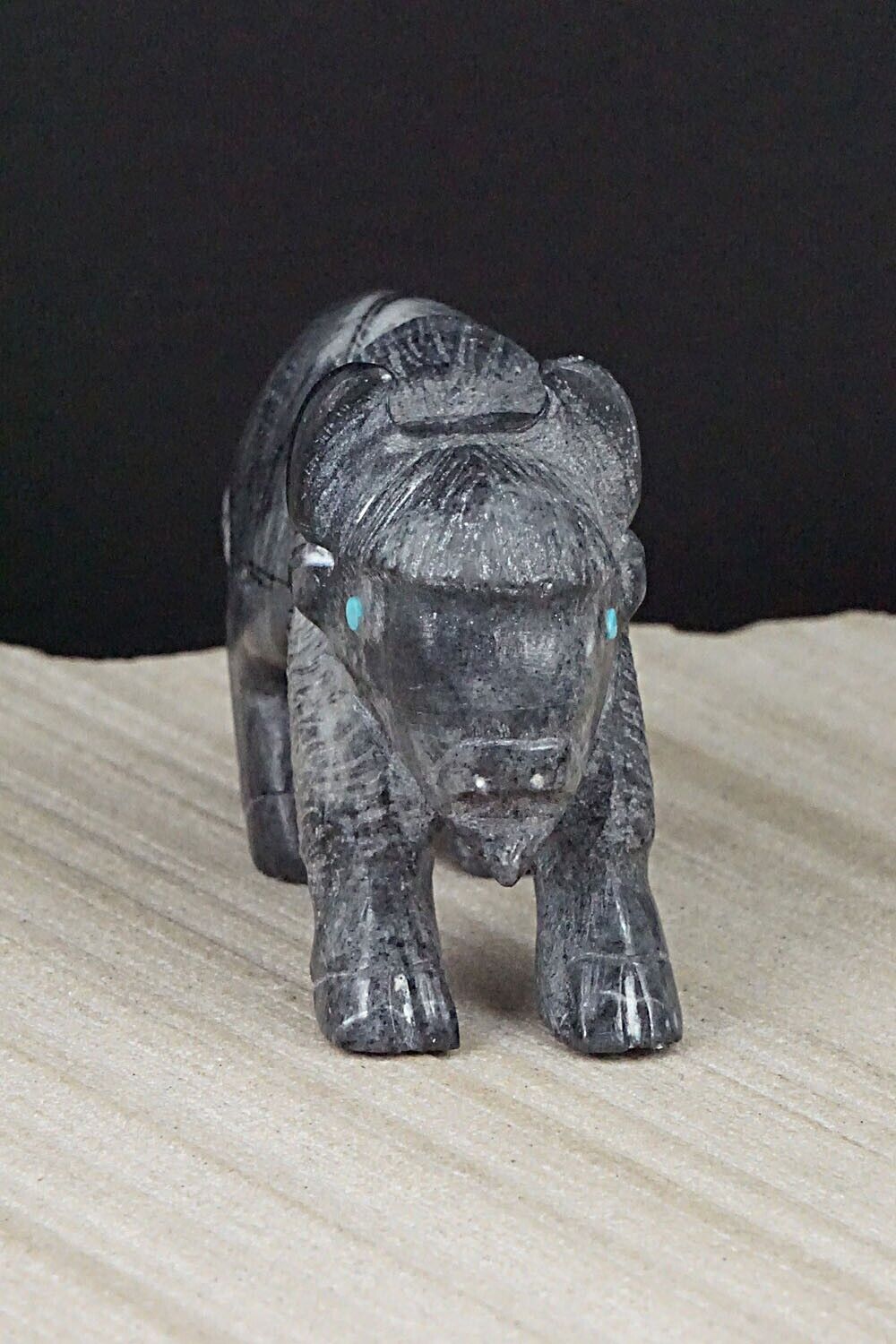 Buffalo Zuni Fetish Carving - Derrick Kaamasee