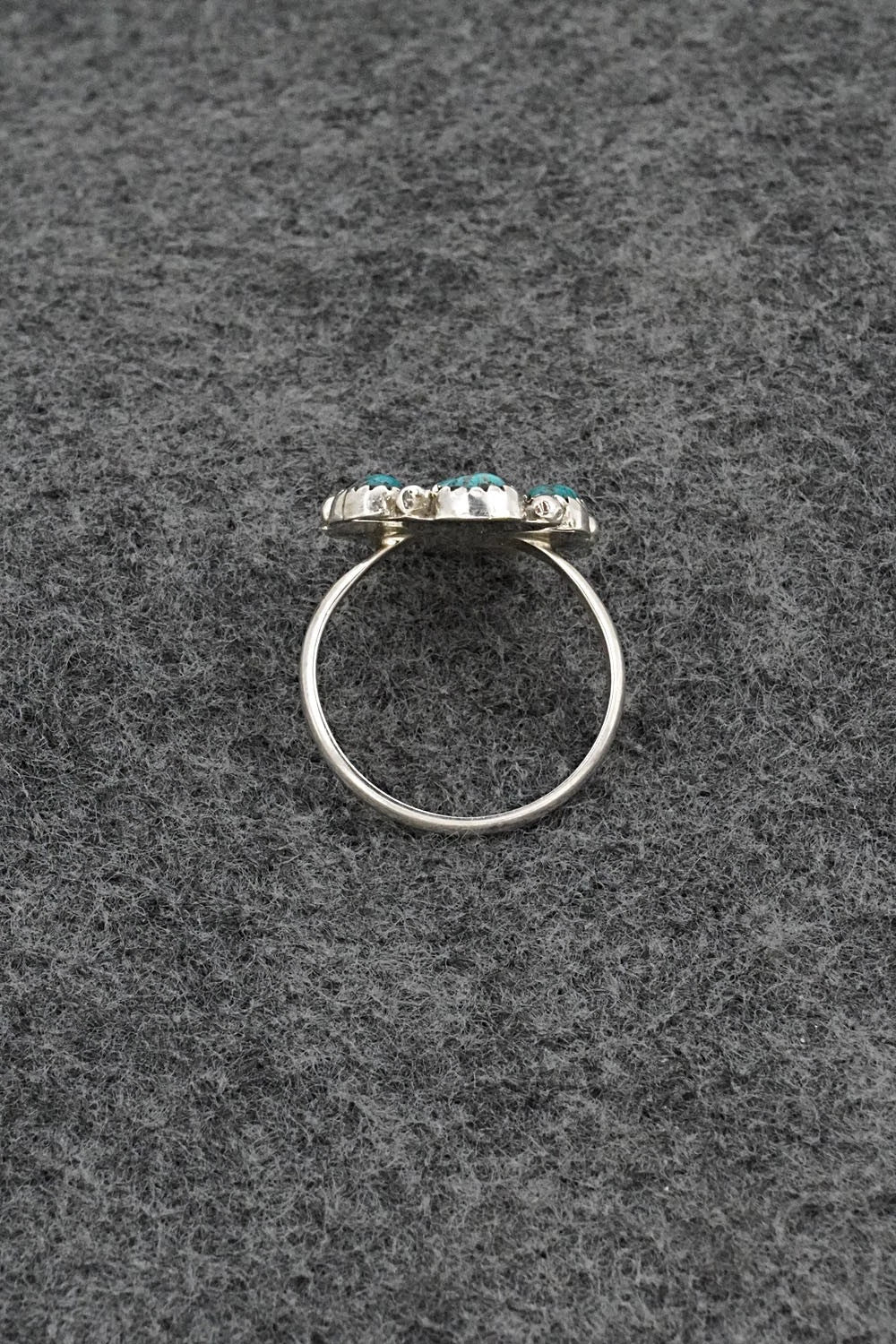 Turquoise & Sterling Silver Ring - Priscilla Reeder - Size 8.5