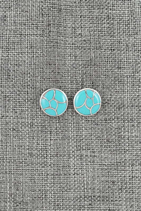 Turquoise & Sterling Silver Earrings - Orena Leekya