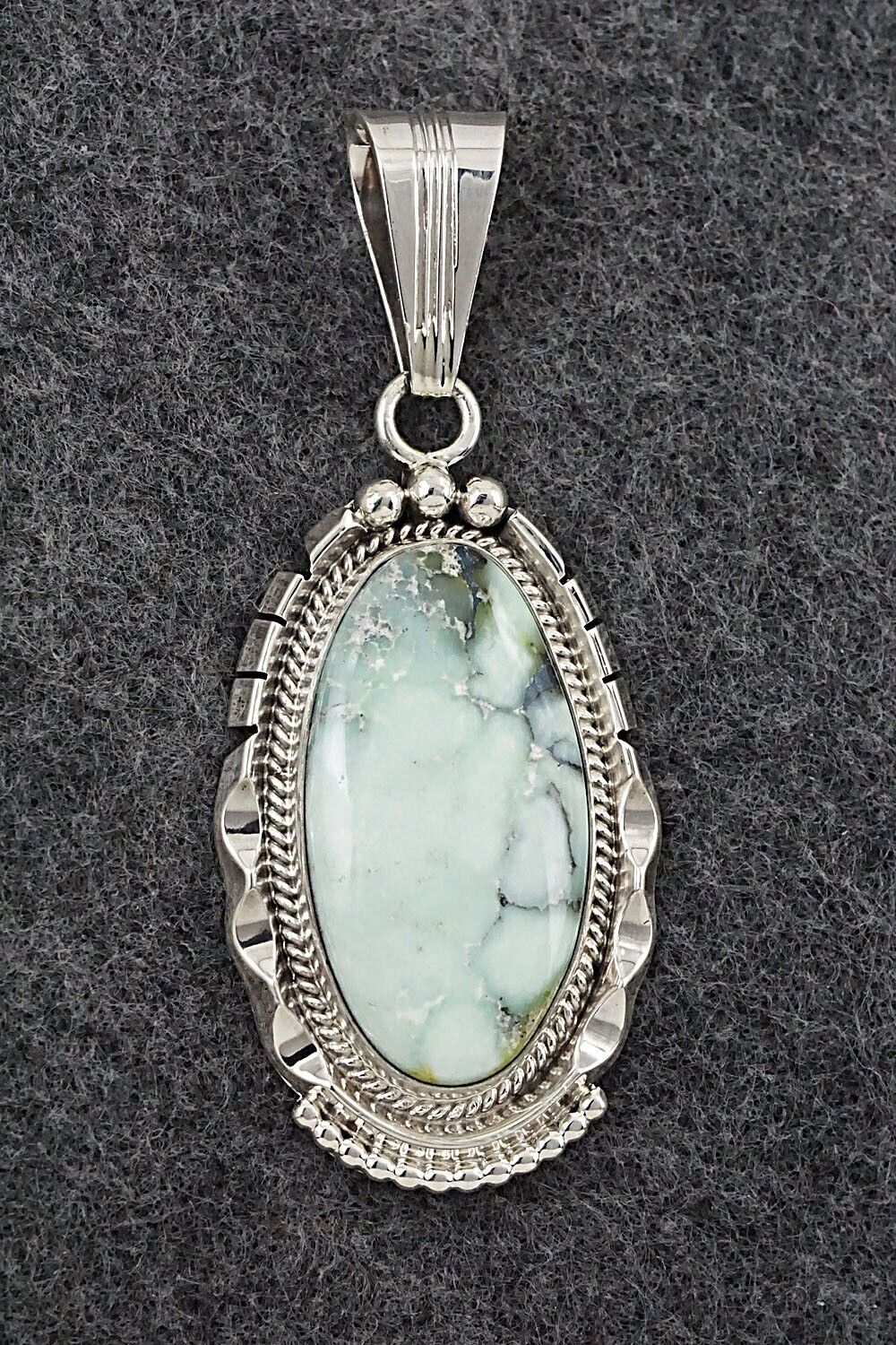Variscite & Sterling Silver Pendant - Samuel Yellowhair