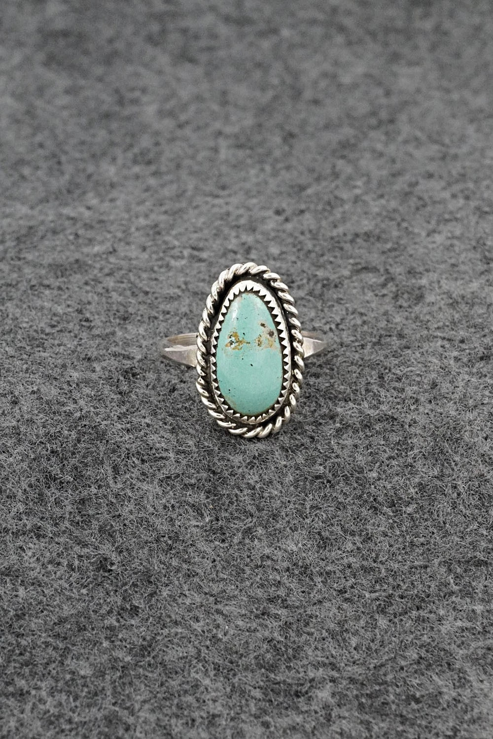 Turquoise & Sterling Silver Ring - Darius Arviso - Size 7.5